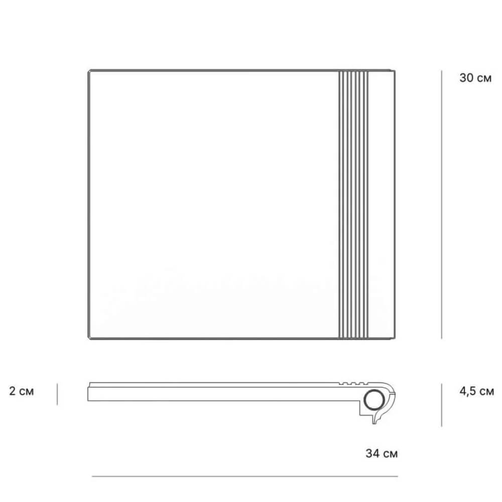 Ступень рядовая Verona 300х340х20мм Черный