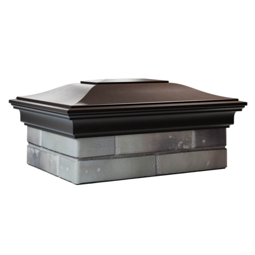 Колпак Zking Монблан Коричневый на столб 2х1.5 кирпича (515х385мм)