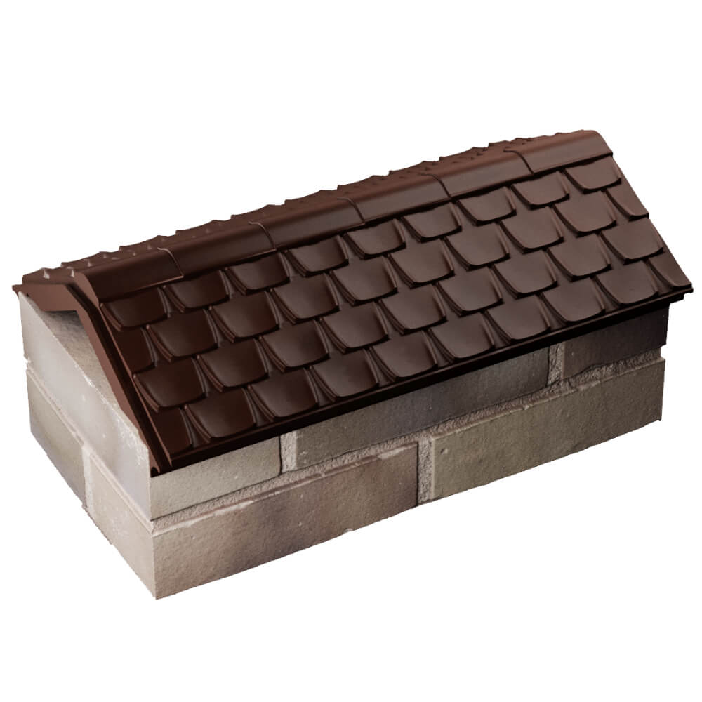 Парапет Zking Эльбрус Коричневый с посадкой на 1 кирпич (255мм)