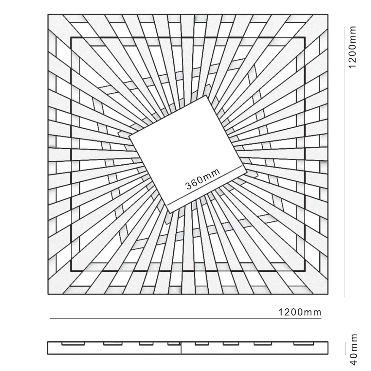 Приствольная решетка для дерева ZKING ATMOSPHERE 1.2х1.2м Коричневая