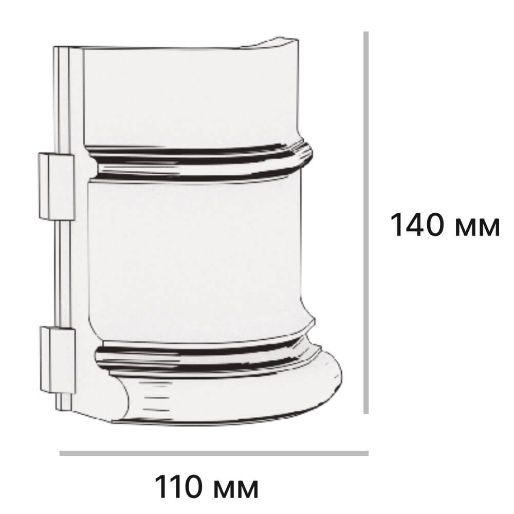 Подступенок угловой Verona 110х140х30мм Терракотовый